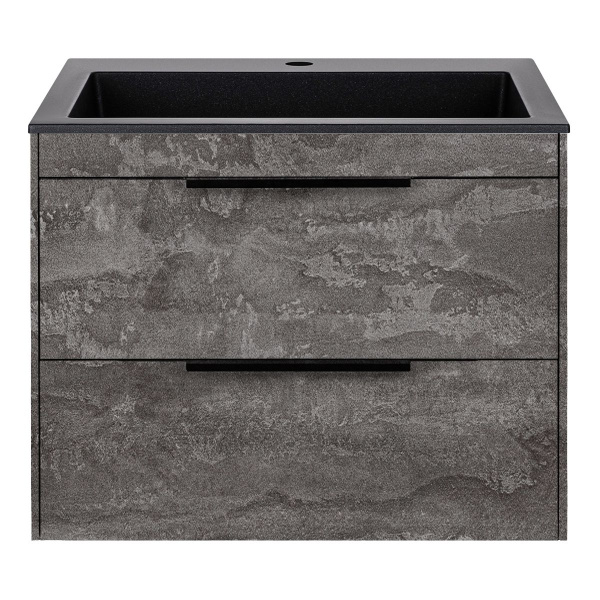 Тумба под раковину Vincea Chiara 2D 600 подвесная, 2 выкатных ящика soft-close, G.Stone