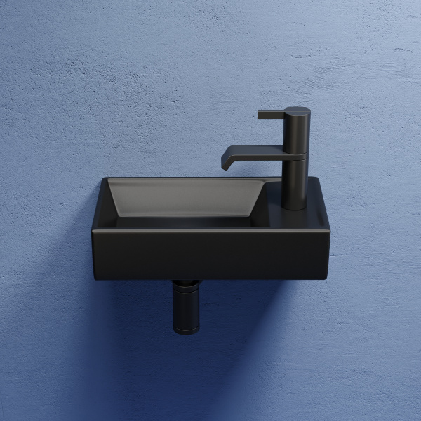 Умывальник Ceramicanova подвесной прямоугольный (чаша слева, отверстие под смеситель справа) Element 407x217x100