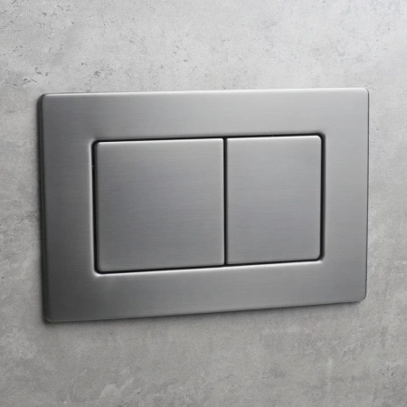 Кнопка смыва Veconi FLUSH V9, FLV9-GM, 237х159х6, нержавеющая сталь, оружейная сталь матовая