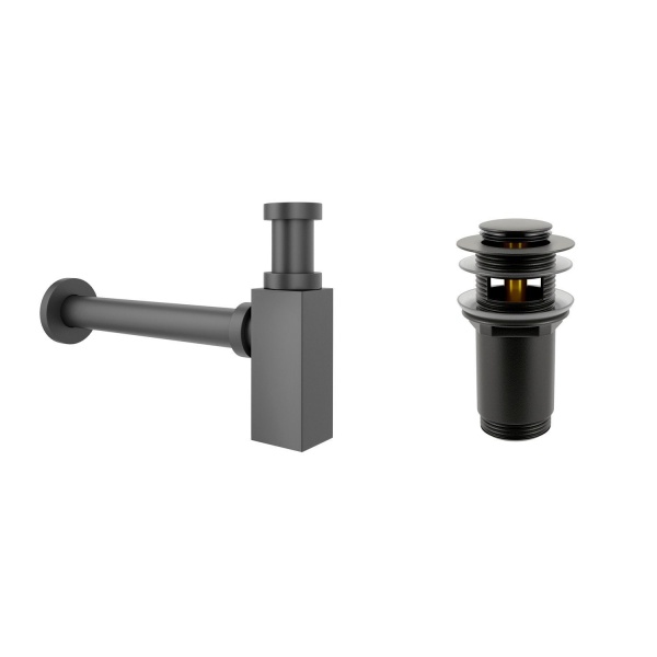 Комплект 3 в 1 Lavinia Boho Bathroom Sink 21520558: врезная фарфоровая раковина 60 см, металлический сифон, донный клапан