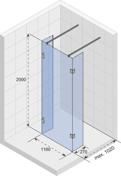 Душевая перегородка Riho SZ Scandic NXT X202 120 GX00322C0