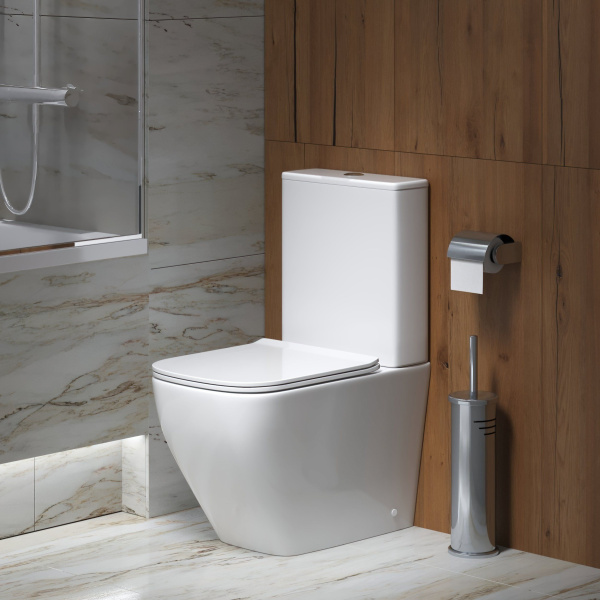 Унитаз Grossman Style GR-4453S (620х365х830) напольный безободковый с тонкой крышкой