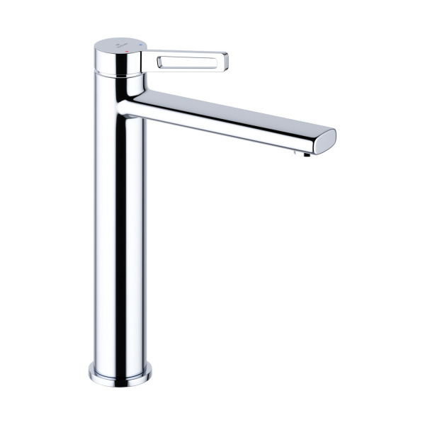 Раковина для ванной Wellsee Croquis 201000596 в наборе 2 в 1: овальная раковина белого глянцевого цвета, высокий смеситель в цвете хром