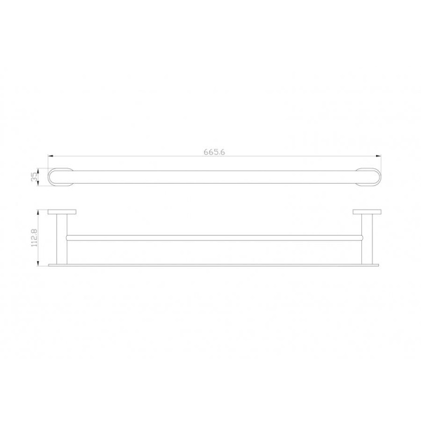 Полотенцедержатель двойной WONZON & WOGHAND, Глянцевое золото (WW-8411-LG)