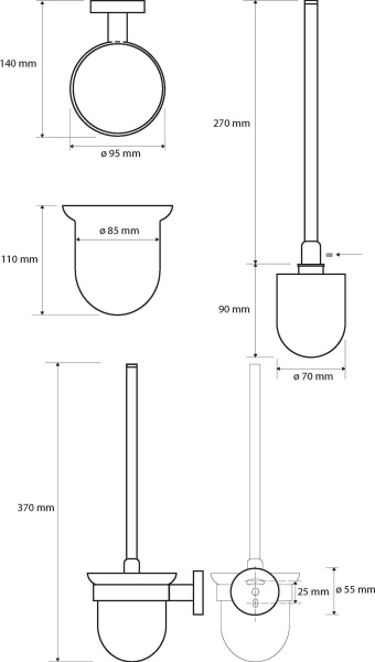 Ёршик Bemeta Coral 158113017 подвесной