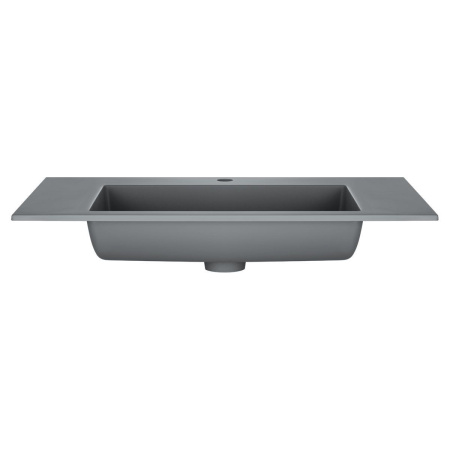 Тумба Vincea Chiara 800 подвесная, 1 выкатной ящик soft-close, R.Oak с умывальником VCB-13800G из кварца, цвет серый