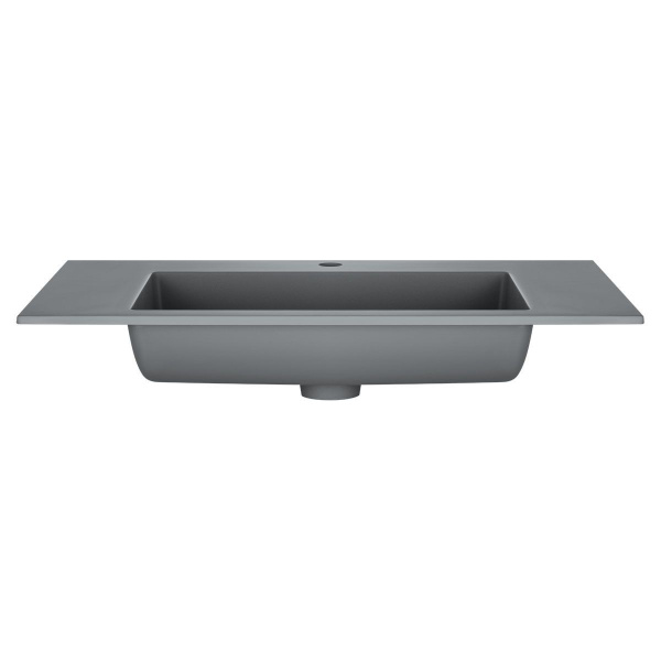 Тумба Vincea Luka 800 подвесная, 2 выкатных ящика soft-close, G.Stone с умывальником VCB-13800G из кварца, цвет серый