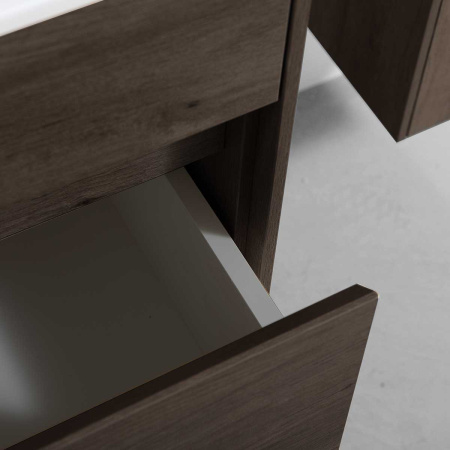 Тумба под раковину Vincea Chiara 800 подвесная, 1 выкатной ящик soft-close, R.Oak