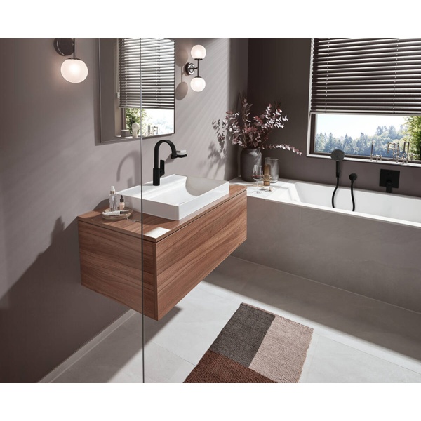 Hansgrohe Vivenis Встраиваемый смеситель для ванны черный матовый 75415670