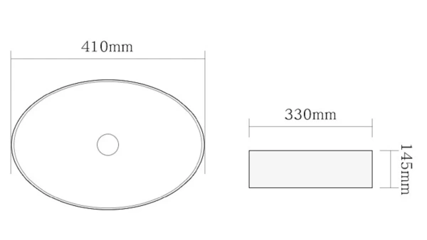 Раковина керамическая (накладная)  SantiLine SL-1016MB