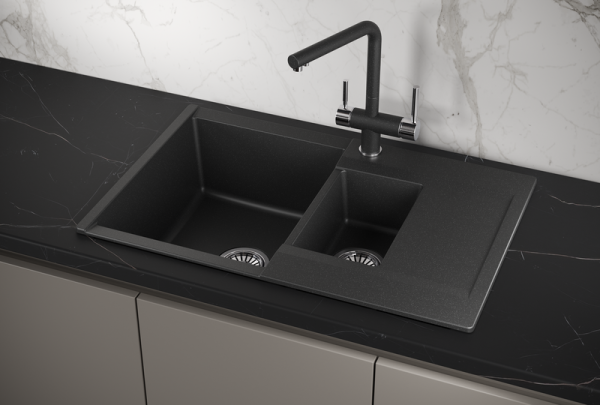 Мойка для кухни Granula Estetica 7808 черный, 78х50 см, прямоугольная