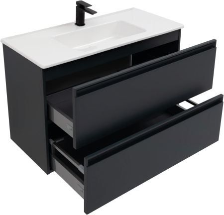 Тумба с раковиной Allen Brau Eclipse 100 1.E1003.AM антрацит матовый