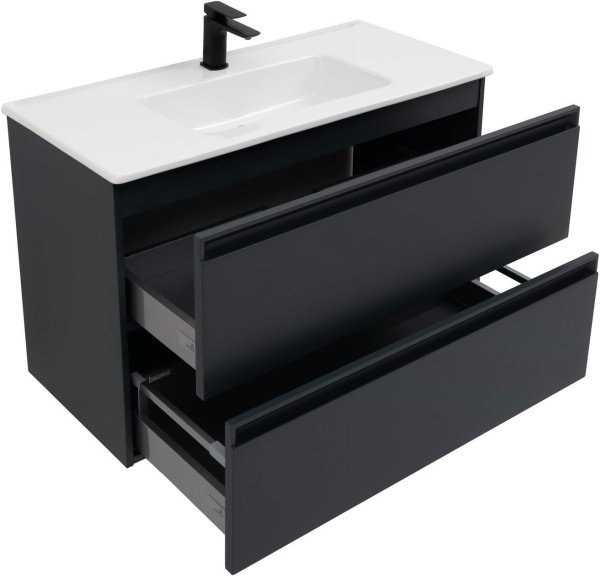 Тумба с раковиной Allen Brau Eclipse 100 1.E1003.AM антрацит матовый