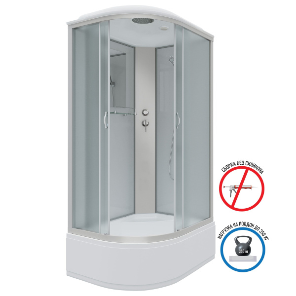 Душевая кабина Niagara Classic NG-2310-14R 120х80х215, высокий поддон 40 см, стекло матовое