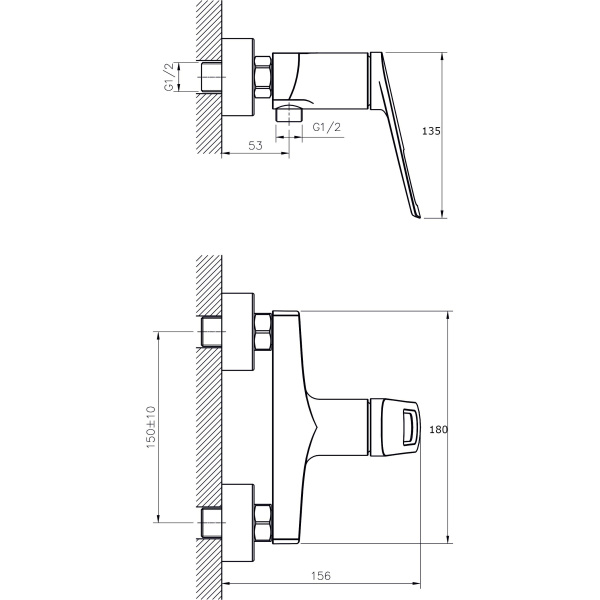 Смеситель для душа RUSH Socotra ST1235-63