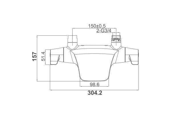 Смеситель для ванны D&K Bayern Potsdam DA2143201