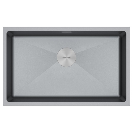Мойка LUMI 74UNI, IT-GRANIT, LU74-GRM, серый металлик, 740х460, Paulmark