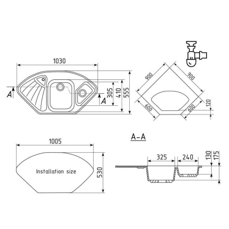 Кухонная мойка Ulgran U-501-307, терракот