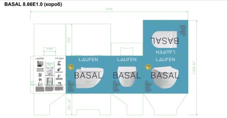 Подвесной унитаз Basal 36х53 см, с м/л, быстросъемное, безободковый, с сиденьем 8.66E1.0.000.000.1