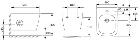 Биде подвесное Allen Brau Liberty 4.33005.20 белый глянец