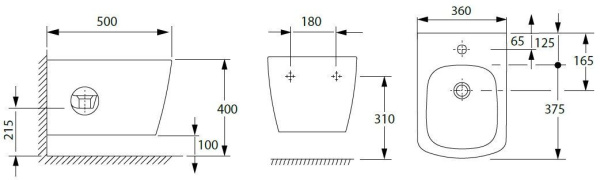Биде подвесное Allen Brau Liberty 4.33005.20 белый глянец