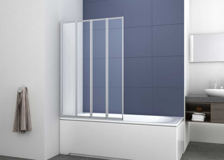Душевая шторка на ванну Vincea VSB-31100CL, 1000*1400, хром, стекло прозрачное