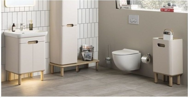 Тумба под раковину VitrA Sento 80 60824 белый/дерево