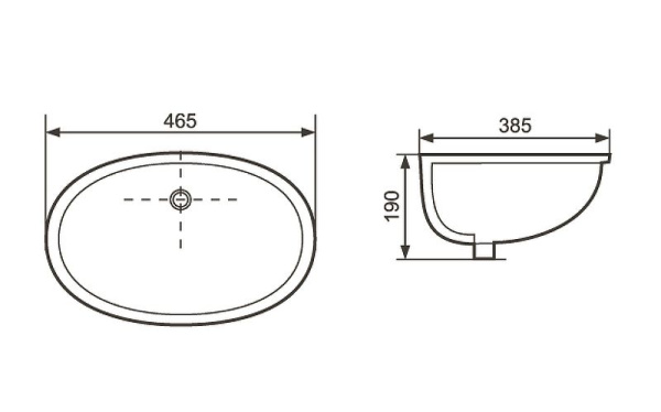 Раковина для монтажа под столешницу Aquatek AQ0181-00