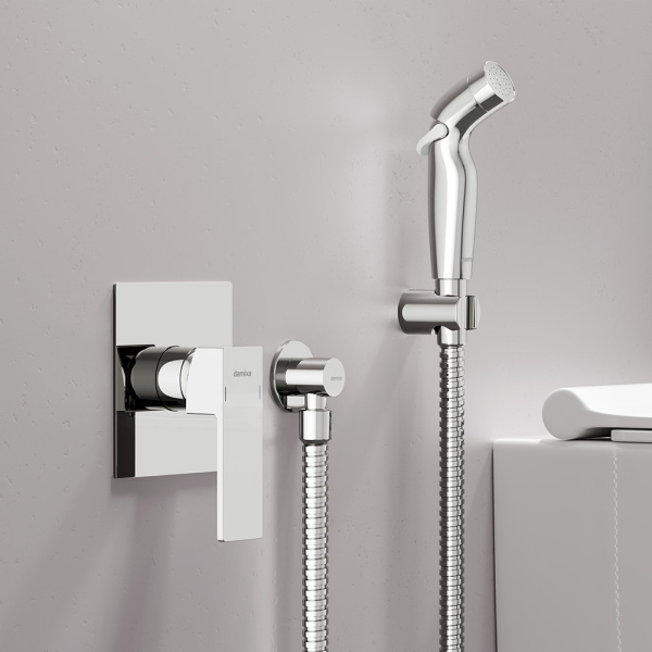 537510000 Gala Смеситель Damixa монтируемый в стену с гигиеническим душем, хром