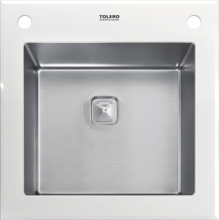 Кухонная мойка TOLERO Ceramic Glass TG-500 Белая