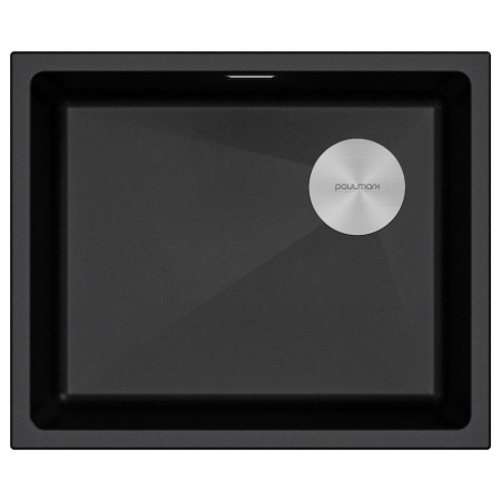 Мойка LUMI 55UNI-SKEW, IT-GRANIT, LU55SK-BLM, черный, 555х440, Paulmark