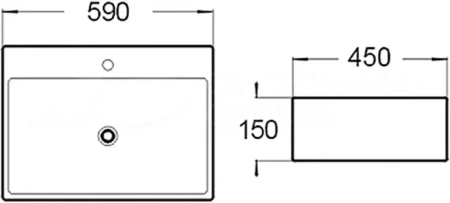 Раковина керамическая (накладная)  SantiLine SL-1002