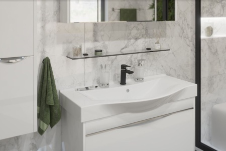 Полка STWORKI Glass Shelf 90 полкодержатели черные