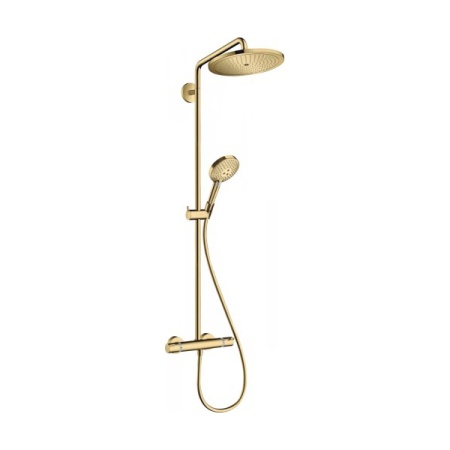 Hansgrohe Croma Select S Showerpipe 280 1jet Душевой набор с термостатом хром-черный матовый 26891340