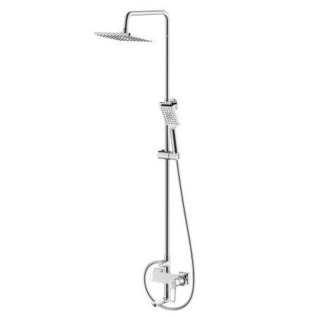 Душевая система Rossinka RS46-46 для ванны с регулируемой высотой штанги и лейкой "Тропический дождь"