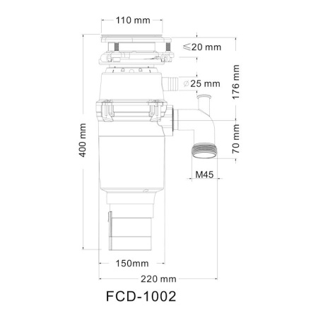 Измельчитель пищевых отходов Fmark FCD-1002E