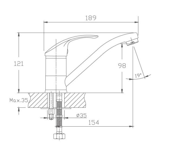 Смеситель для раковины Haiba HB4536