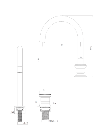 Смеситель для раковины ALTROBAGNO Рикко (Ricco) 010909 GM