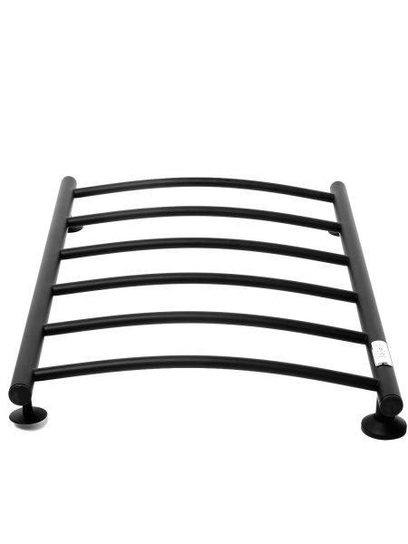 Полотенцесушитель В4  Р80*50 (СНШ, Черный RAL 9005 (мат), 6 вставок, Под скрытый монтаж, С таймером; Правое подкл)