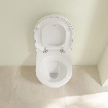 Унитаз Villeroy & Boch Subway 2.0, подвесной компактный, открытый смыв, 5606R0R1