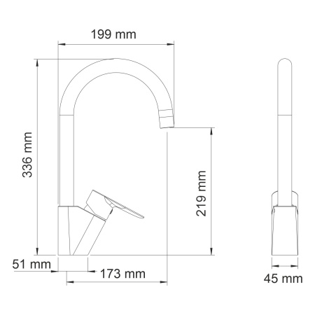 Смеситель для кухонной мойки WasserKRAFT Leine 3507