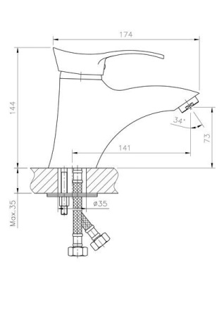 Смеситель для раковины Haiba HB1001-1