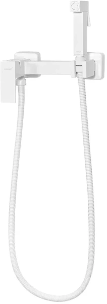 Смеситель с гигиеническим душем Hansberge H0077 Белый