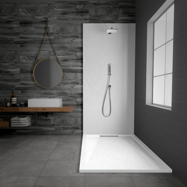 Поддон для душа из искусственного камня Vincea VST-4SRL9012W, 1200*900*25, белый матовый