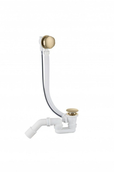 Полуавтоматический сливы-перелив для ванны Grocenberg GB240 Золото матовый