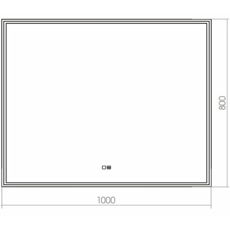 Зеркало Silver Mirrors Santana 1000x800 LED-00002260 со встроенным светильником, сенсорный выключатель, подогрев