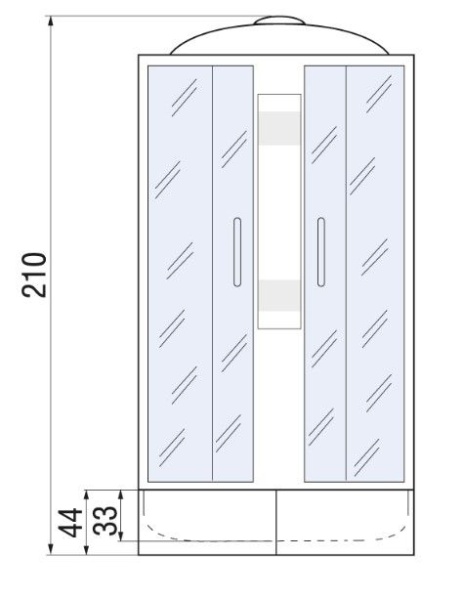 Душевая кабина River NARA 120/90/44 МТ L, 120x90x210