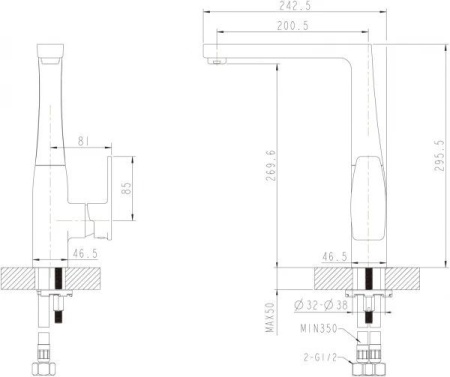 Смеситель для кухни Bravat Riffle F772106C