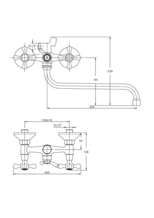Смеситель для ванны Haiba HB2208