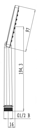 Лейка душевая Lemark LM1411C, 1-функциональная